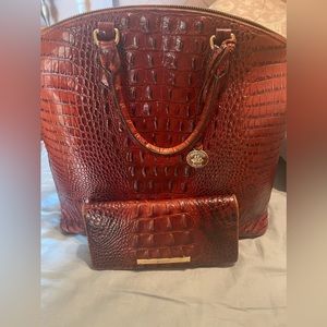 Brahmin Melbourne - Large Duxbury' Satchel and checkbook wallet